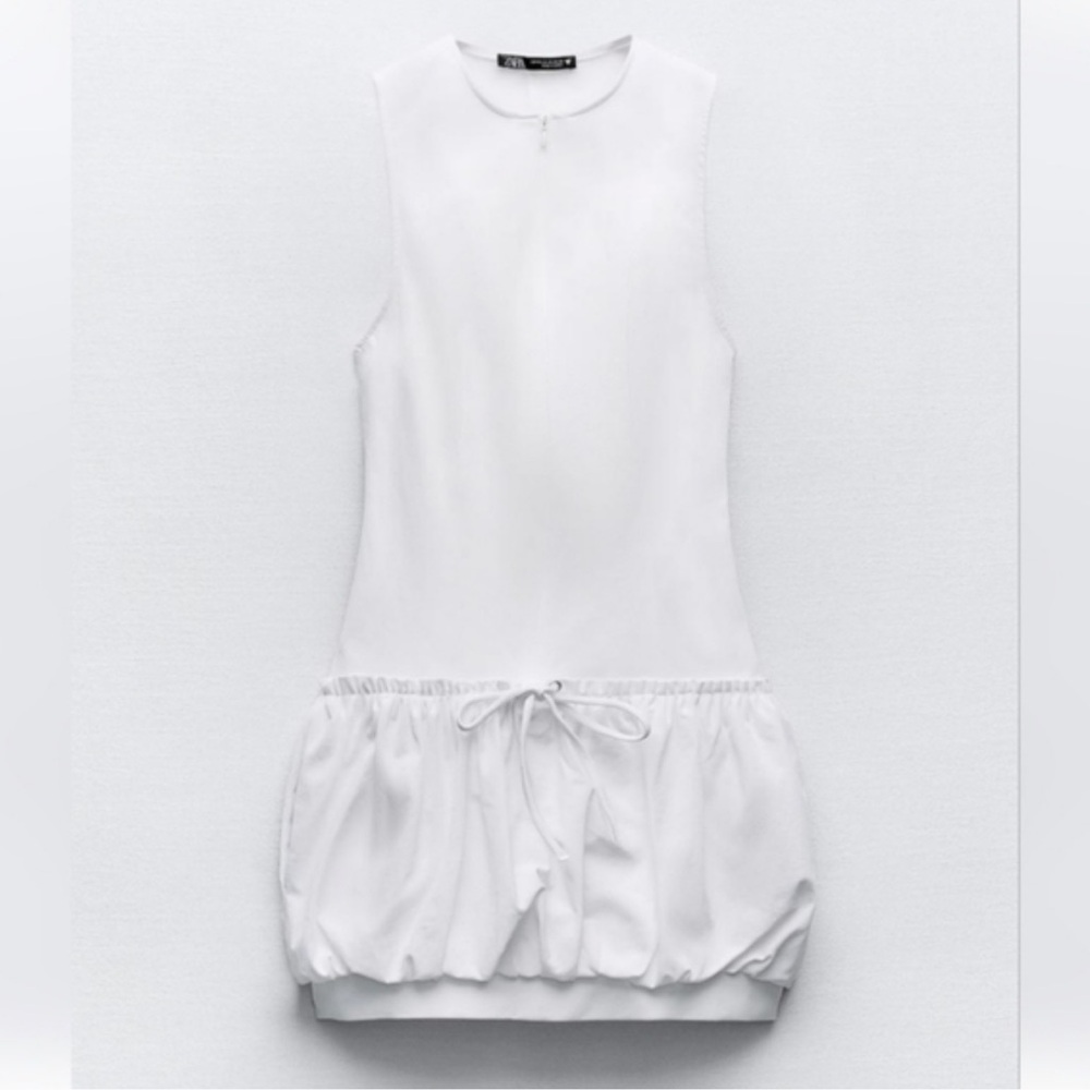 Zara Bubble White Mini Dress